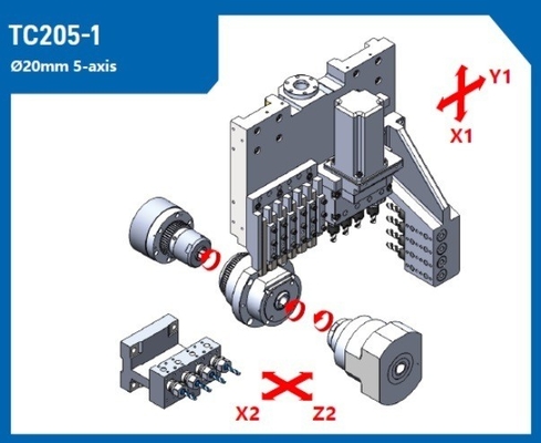 5 Axis Technology TC205 Spindle Swiss Type CNC Turning Lathe com serviço pós-venda
