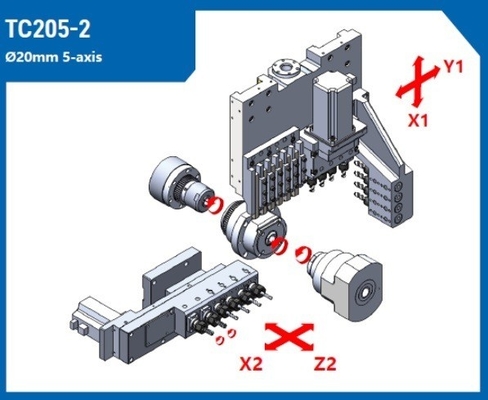 5 Axis Technology TC205 Spindle Swiss Type CNC Turning Lathe com serviço pós-venda